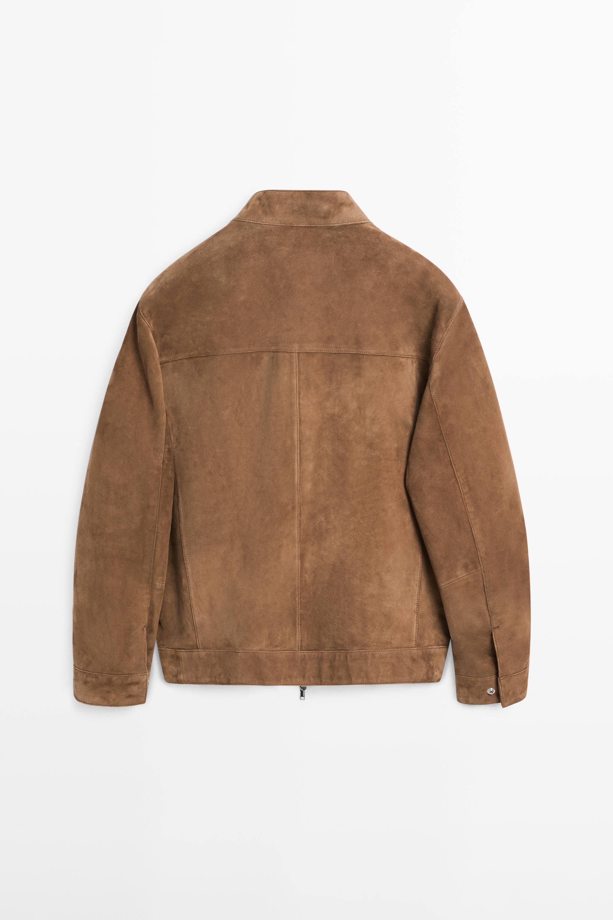 Suede leather jacket